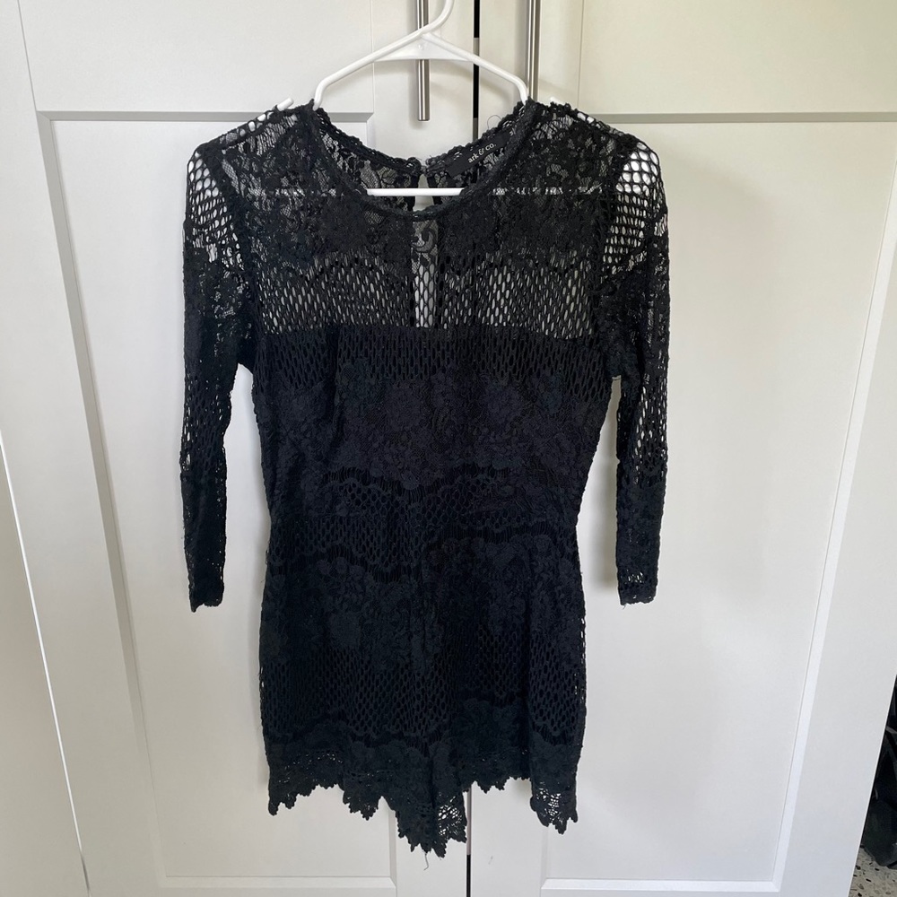 Black Lace Romper - ark & co.